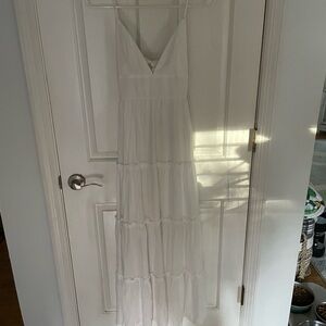 Altar'd State Elegant White Maxi Dress